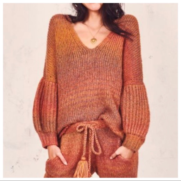 🥂SOLD LOVESHACKFANCY Rio Russet Pullover Sweater - Picture 4 of 14